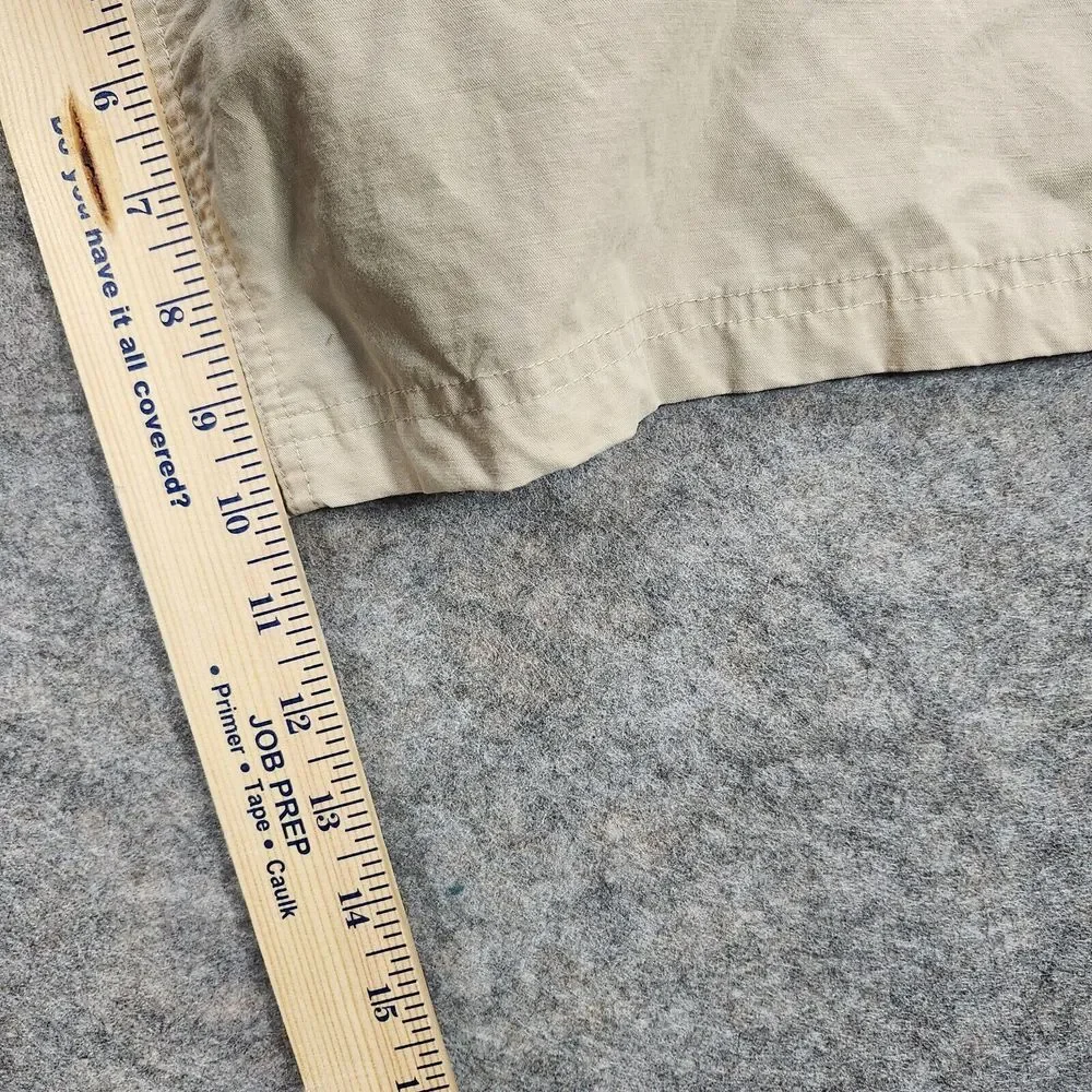 Columbia Shorts Men 42 Beige Cargo Zip Pocket Cotton Nylon Hiking Fishing Casual
